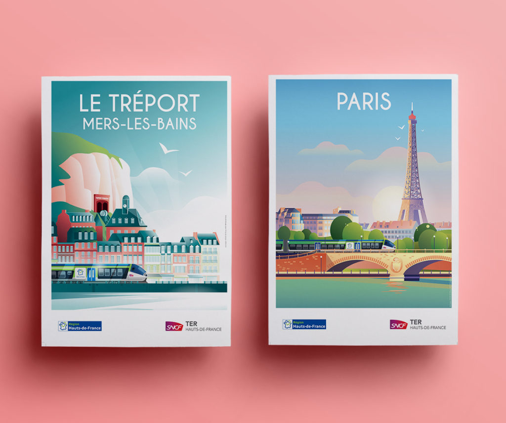 Etcompagnie Affiche Ter Hauts de France - Le Tréport - Paris