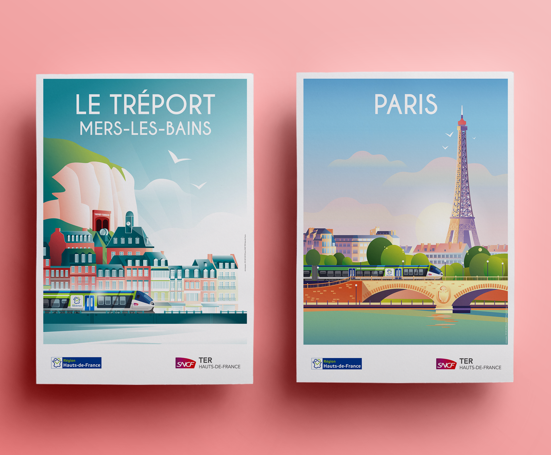 Affiches touristiques pour TER Hauts-de-France