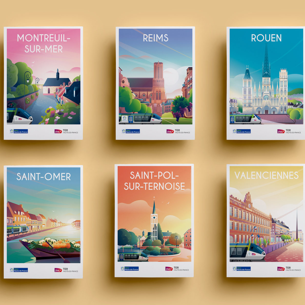 Affiches Touristiques - volet 2- SNCF Hauts de France